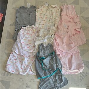 Halo Baby Sleep Sacks in Gray, Pink, and Cream